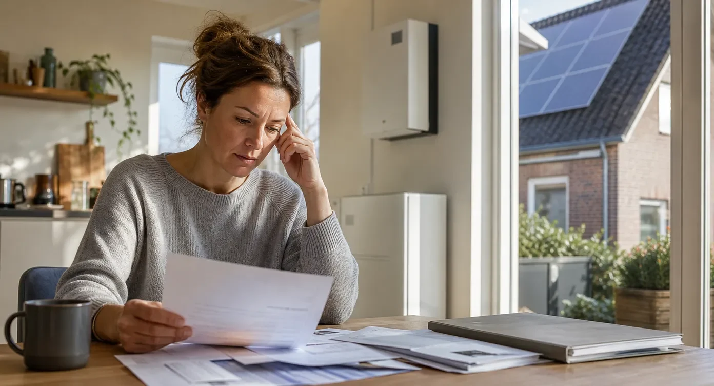 Dutch net metering scheme for solar panel electricity generation and household energy use
